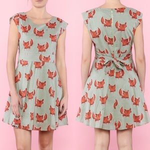 SM Wardrobe Novelty Print Fox A-Line Dress